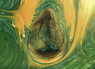 'Nestled' - Acrylic Double Ring Pour Wrecked - 50 x 50