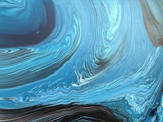 'Ocean In Motion' - Acrylic Ring Pour - 120 x 150